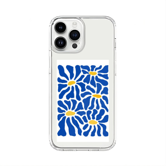 Blue flower pattern Sticker Case