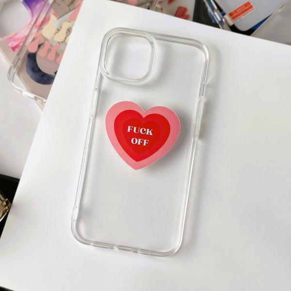 Heart F-off Sillicon Case