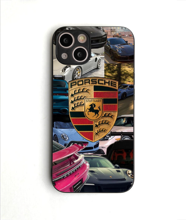 Porsche Collage Glass Case