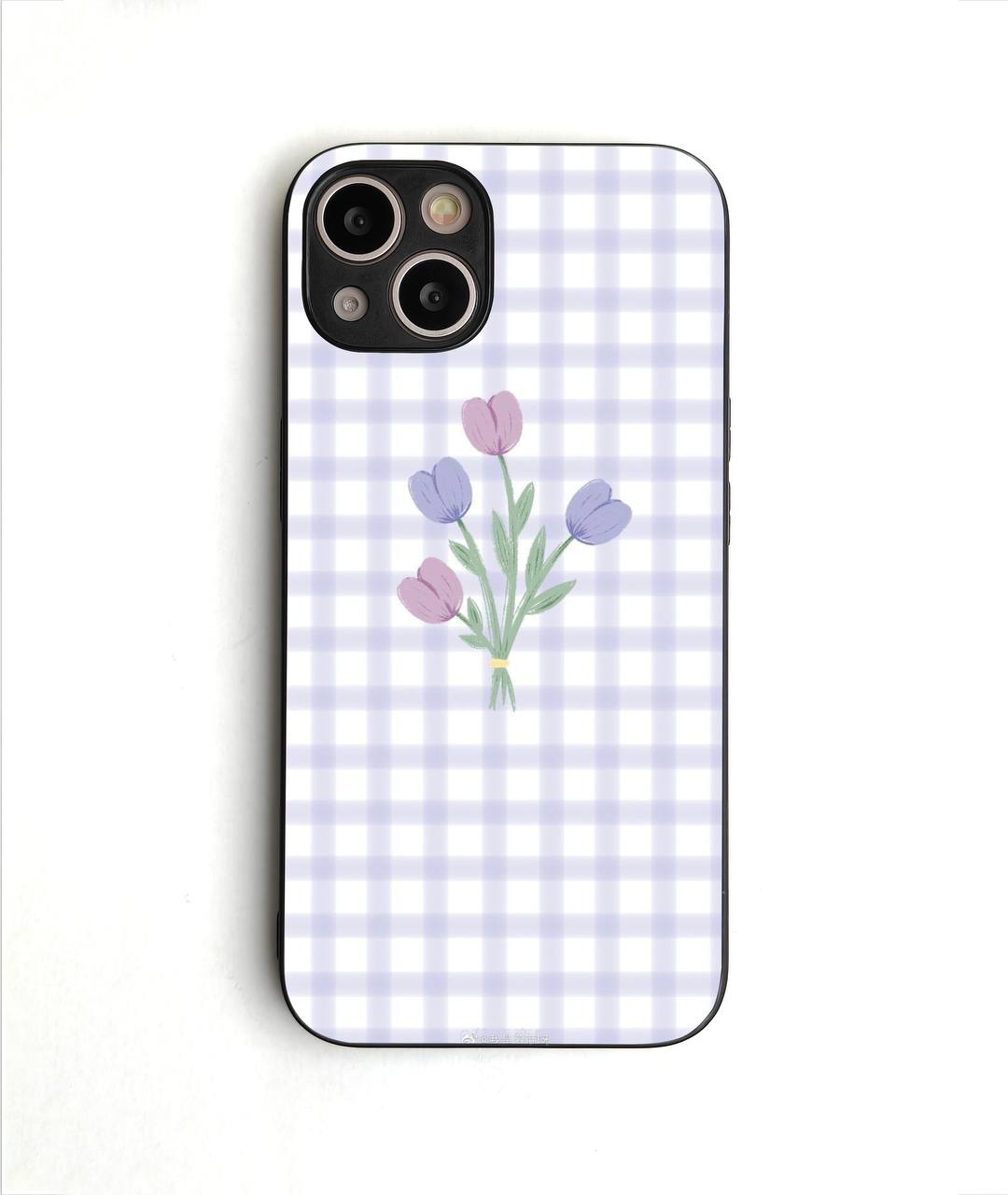 Lavender Checkered Glass case