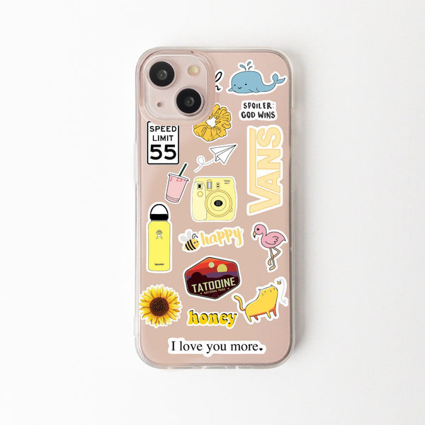 Aesthetic Yellow  Sticker Cases