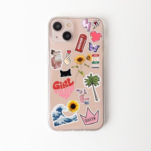 Girl Power Aesthetic Sticker Case